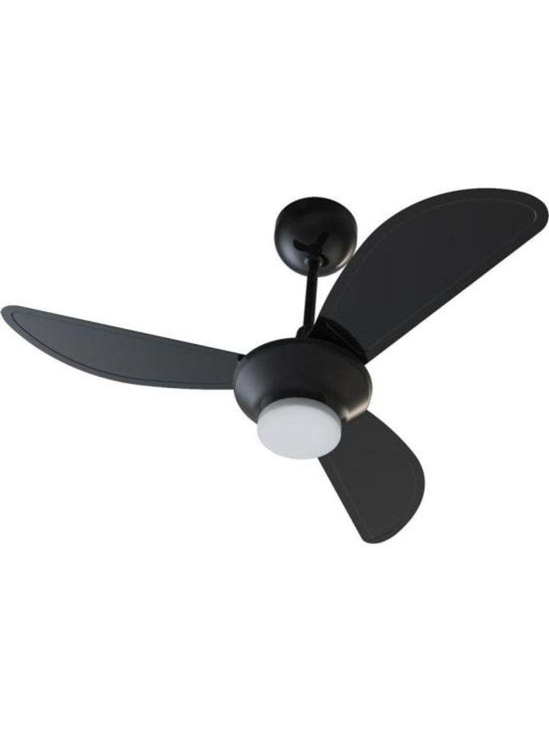 Ventilador De Teto Ventisol Mistral 3 Pás Preto Bivolt