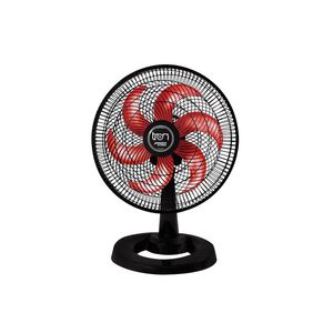 Ventilador De Mesa 127v Premium 50cm Preto Com Vermelho Tron Preto Com Vermelho 127v