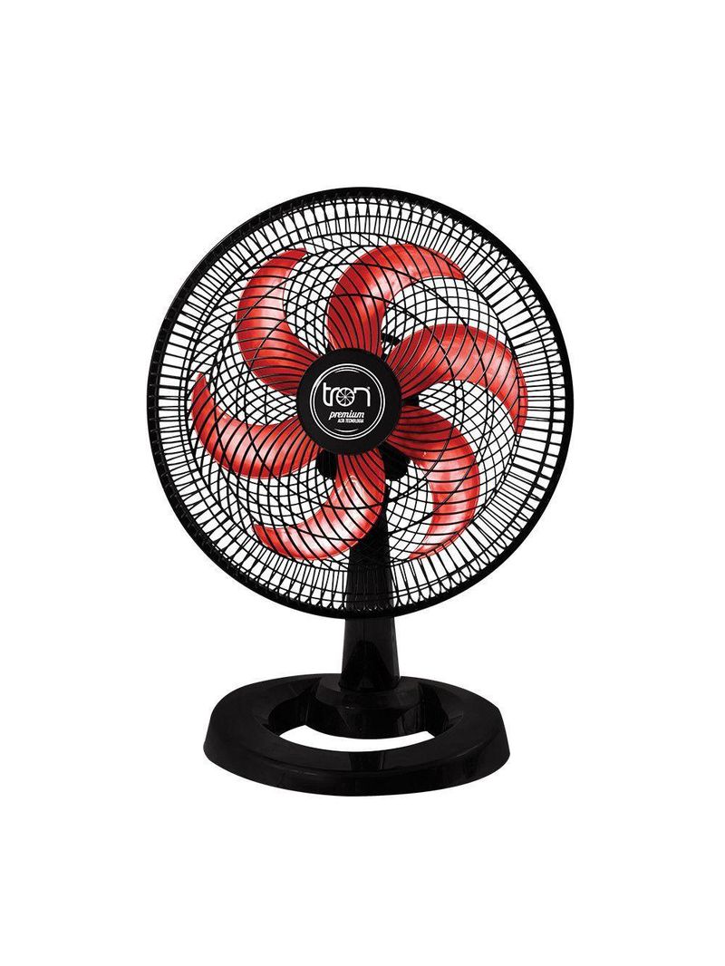 Ventilador De Mesa 127v Premium 50cm Preto/Vermelho Tron
