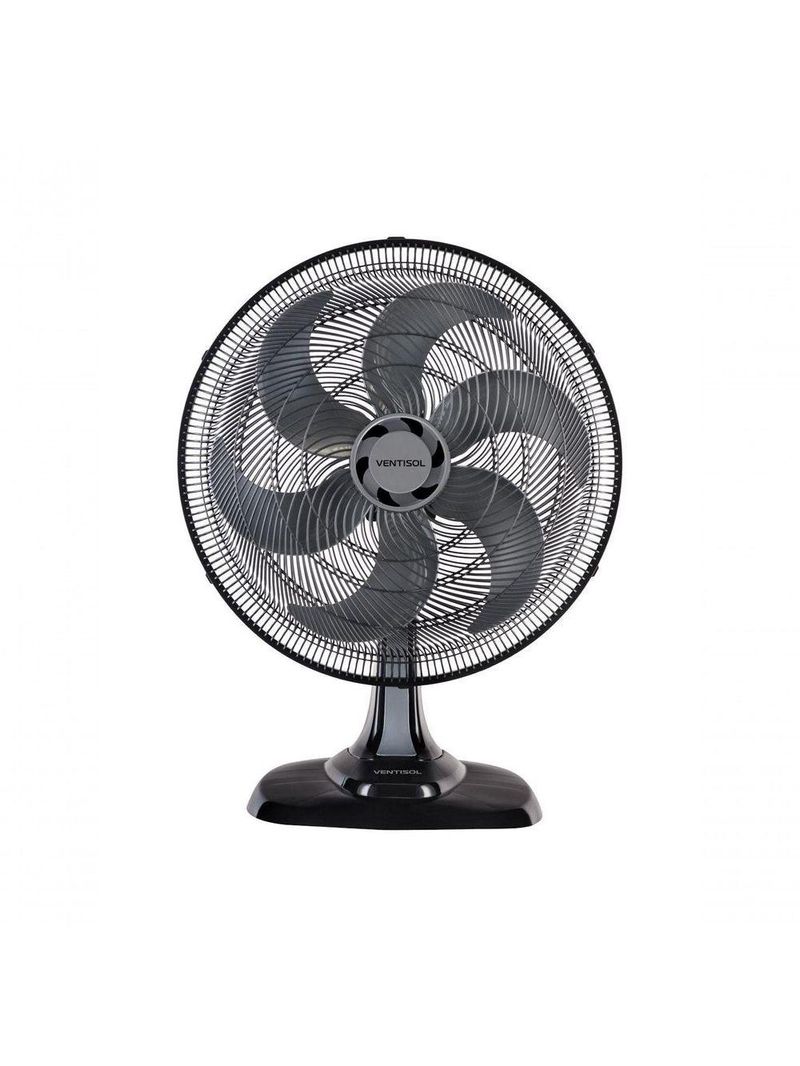 Ventilador Osc Mesa Turbo 6 50cm 6 Pás 110V Preto Prata