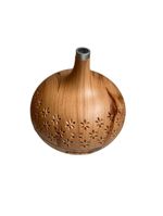 Umidificador Aromatizador Purificador De Ar Aroma Difusor Luz Led Controle Remoto Cuia Flores Marfim