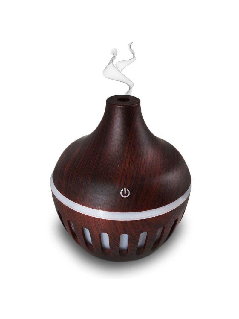 Umidificador Ultrassonico Formato Gota Rajada 200ml Mogno