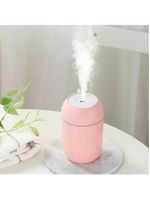 Umidificador Domestico Silencioso Luz Colorida Led Spray Rosa