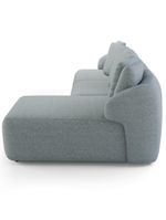 Sofá 3 Lugares Com Chaise Direito Sala Living 254cm Arlo F04 Linho Cinza - Lyam Decor