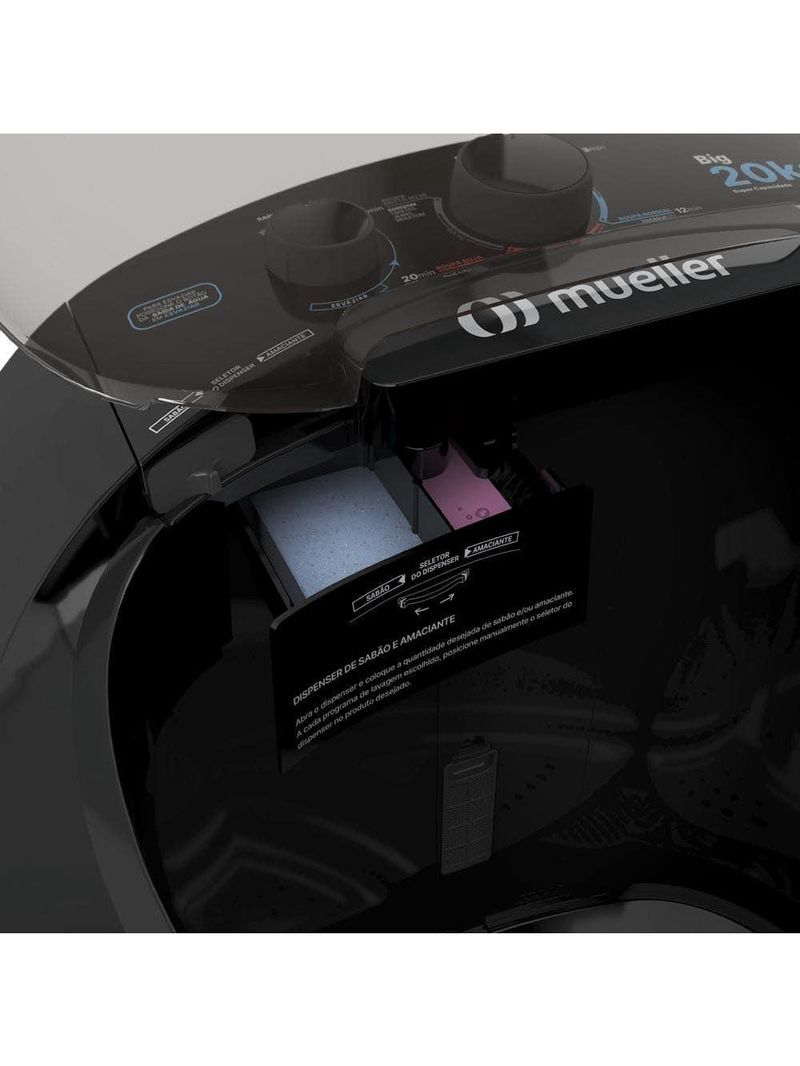 Tanquinho Mueller Big 20Kg – Preto – 220V