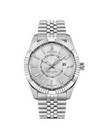 Relógio Masculino Sapphero Em Aço Inoxidável - Design Clássico Branco