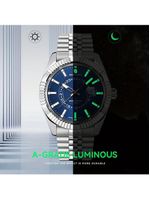 Relógio Masculino Sapphero Em Aço Inoxidável - Design Clássico Azul