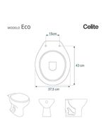 Tampa de Vaso Sanitário Almofadada Eco Branco – Para Bacia Celite