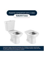 Tampa de Vaso Sanitário Almofadada Sabatini Palha – Para Bacia Icasa