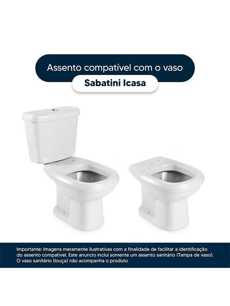 Tampa de Vaso Sanitário Almofadada Sabatini Palha – Para Bacia Icasa
