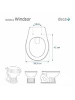 Tampa de Vaso Sanitário Poliéster Windsor Branco – Para Bacia Deca