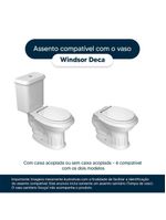 Tampa de Vaso Sanitário Poliéster Windsor Branco – Para Bacia Deca