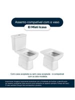 Tampa de Vaso Sanitário Poliéster Misti Branco – Para Louça Icasa 6LPF