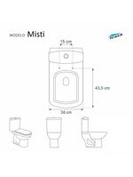 Tampa de Vaso Sanitário Poliéster Misti Branco – Para Louça Icasa 6LPF
