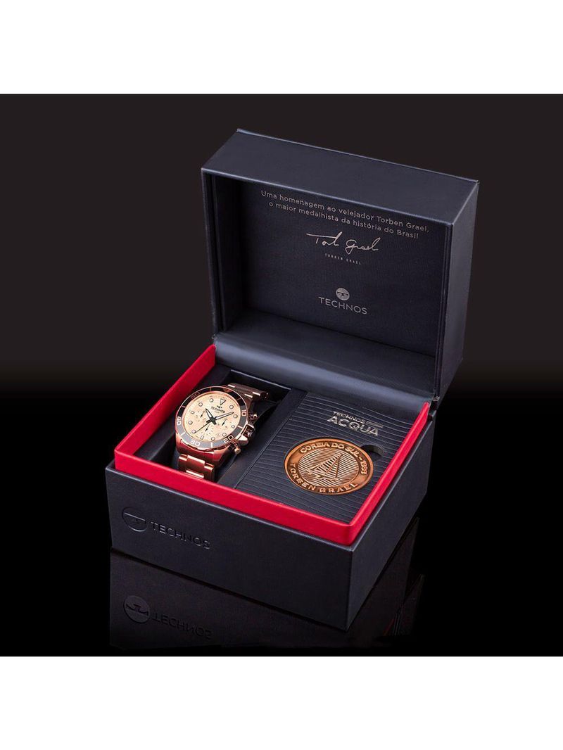 Kit Technos Masculino Acqua Rose Edição Especial Torben Grael - Js25bbu-1p Js25bbu-1p