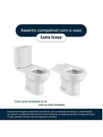 Tampa de Vaso Sanitário Poliéster Decorada Borboleta Luna Transparente – Para Louça Icasa