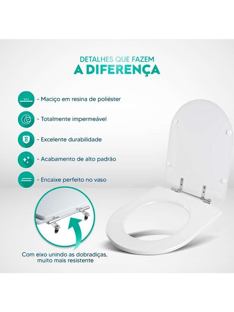 Tampa de Vaso Sanitário Poliéster Decorada Borboleta Luna Transparente – Para Louça Icasa