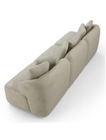 Sofá 3 Lugares Para Sala De Estar Living 234cm Arlo F04 Veludo Bege - Lyam Decor