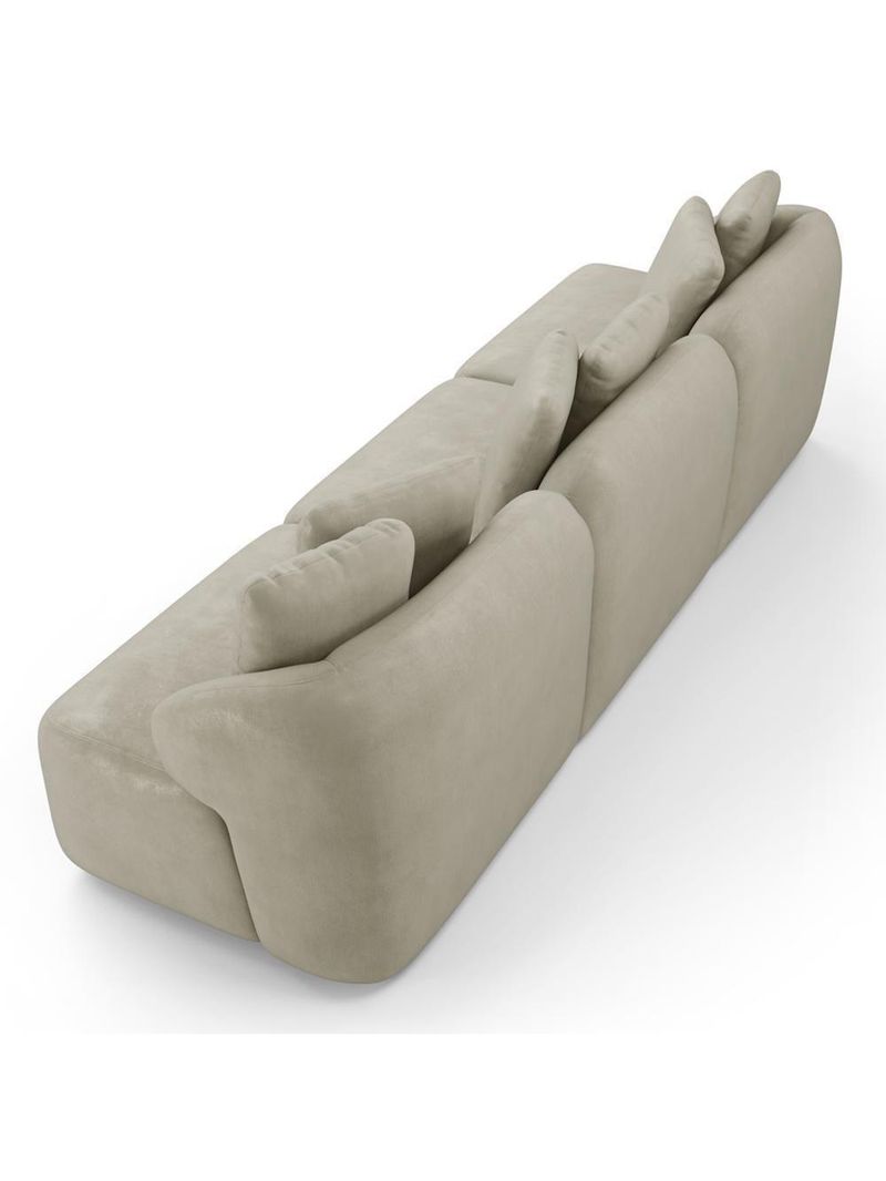Sofá 3 Lugares Para Sala De Estar Living 234cm Arlo F04 Veludo Bege - Lyam Decor