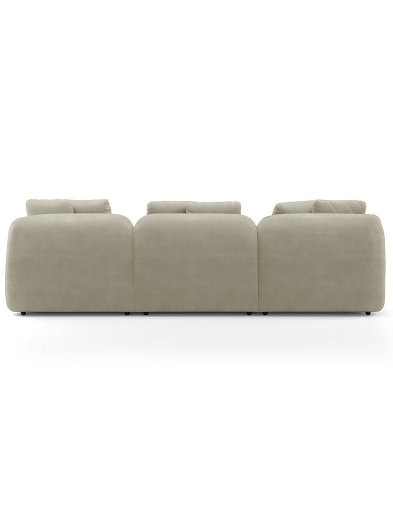 Sofá 3 Lugares Para Sala De Estar Living 234cm Arlo F04 Veludo Bege - Lyam Decor