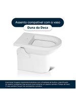 Tampa de Vaso Sanitário Poliéster com Fechamento Lento Duna Marrom Fosco – Para Louça Deca