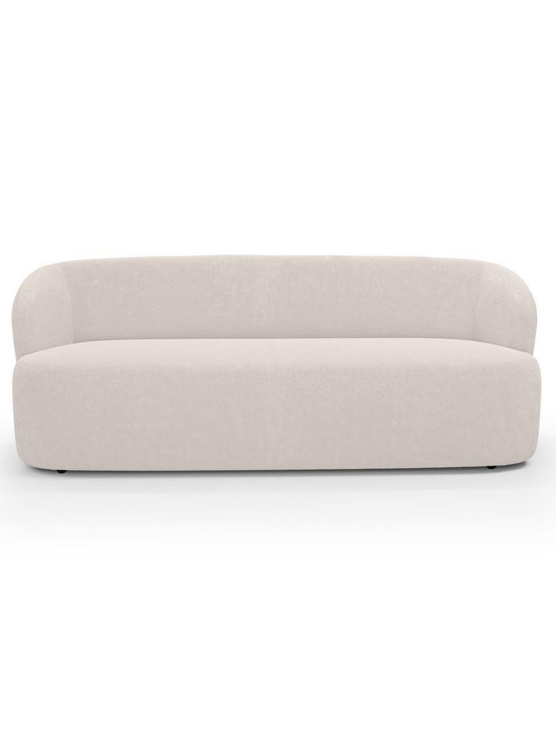 Sofá 2 Lugares Orgânico Para Sala De Estar Living 170cm Heidy F04 Bouclê Bege - Lyam Decor