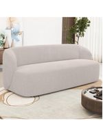 Sofá 2 Lugares Orgânico Para Sala De Estar Living 170cm Heidy F04 Bouclê Bege - Lyam Decor