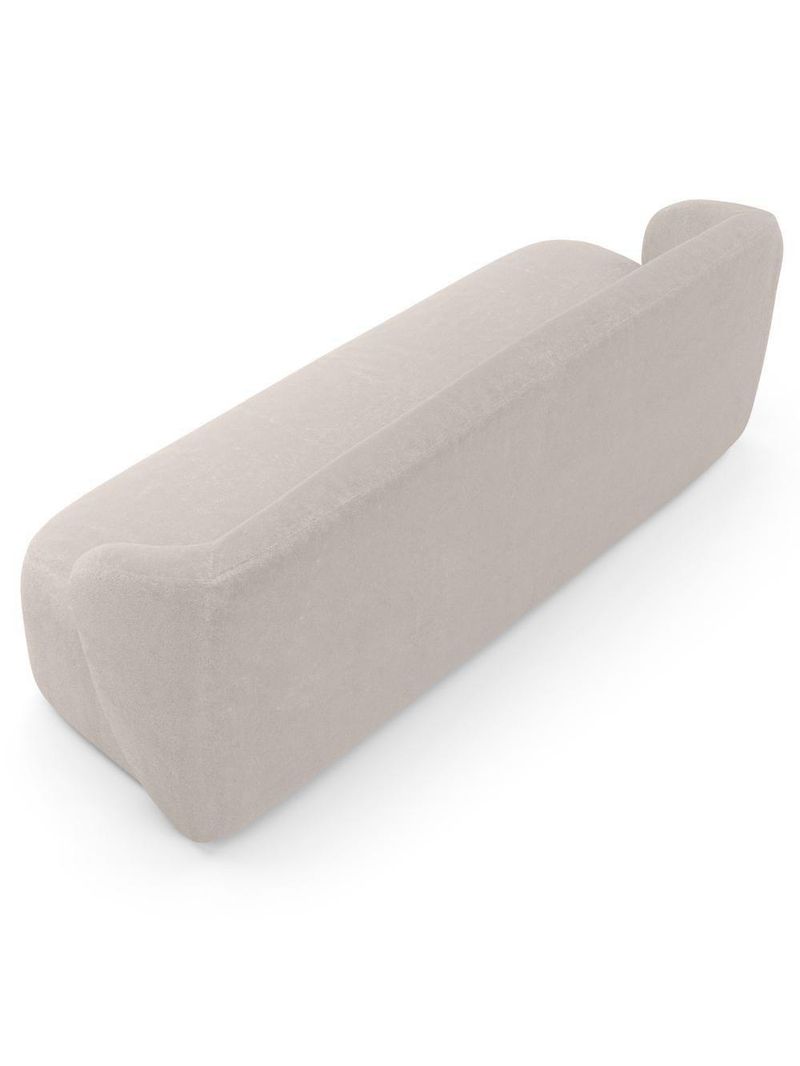 Sofá 2 Lugares Orgânico Para Sala De Estar Living 170cm Heidy F04 Bouclê Bege - Lyam Decor