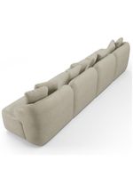 Sofá 4 Lugares Para Sala De Estar Living 314cm Arlo F04 Veludo Bege - Lyam Decor