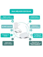 Tampa de Vaso Sanitário Madeira Laqueada Riviera Branco – Para Bacia Celite