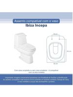 Tampa de Vaso Sanitário Poliéster Acrílico Ibiza Branco – Para Bacia Incepa