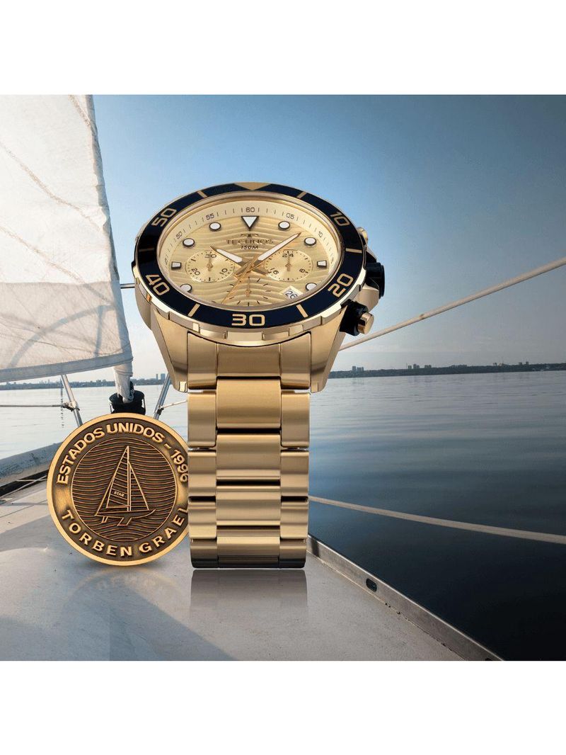Kit Technos Masculino Acqua Dourado Edição Especial Torben Grael - Js25bbv-1d Js25bbv-1d