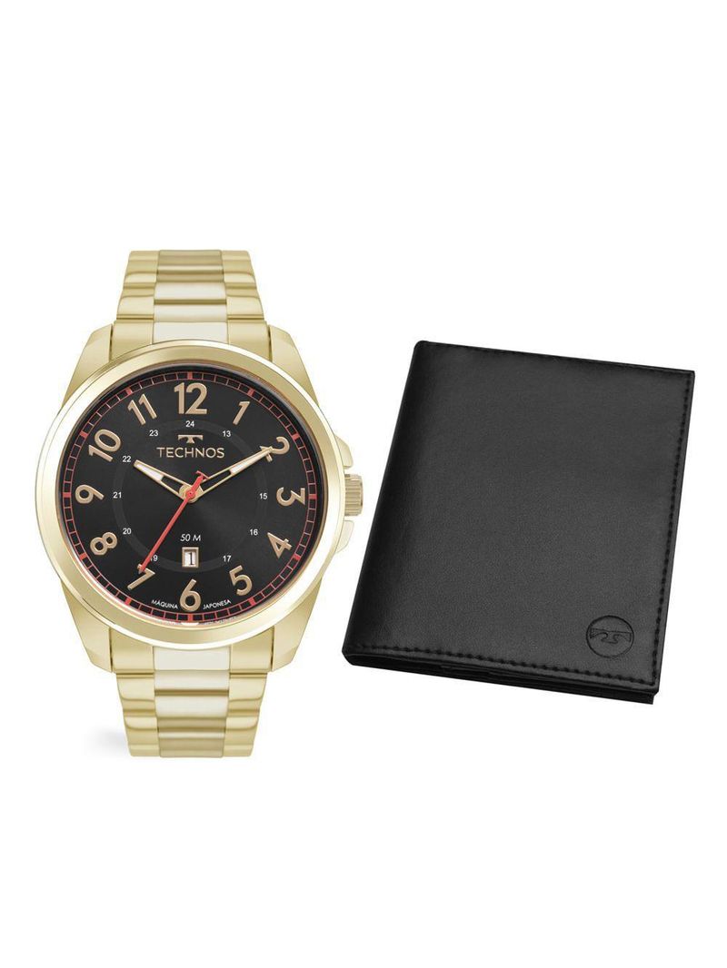 Kit Technos Masculino Militar Dourado - 2115tve-k1p 2115tve-k1p