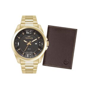 Kit Technos Masculino Militar Dourado - 2117lfg-k1p 2117lfg-k1p