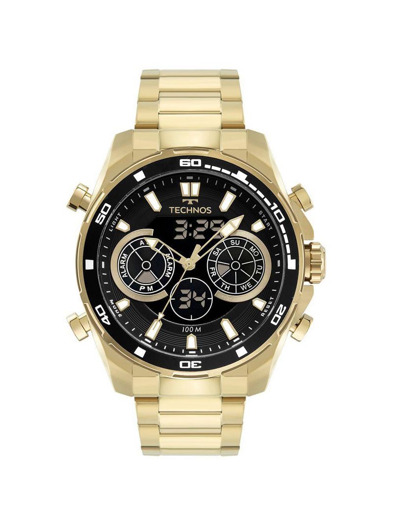 Relogio Technos Masculino Digitech Dourado - Bj3530aa-1p Bj3530aa-1p