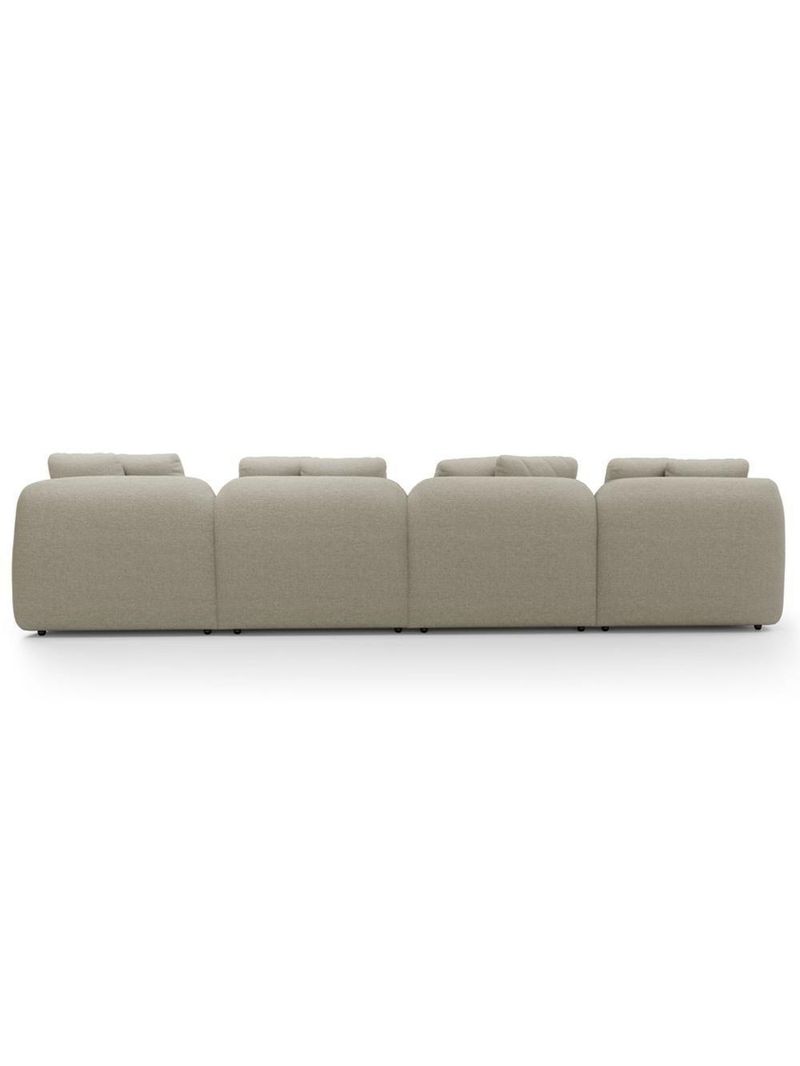 Sofá 4 Lugares Para Sala De Estar Living 314cm Arlo F04 Linho Bege - Lyam Decor