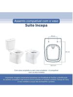 Tampa de Vaso Sanitário Poliéster Acrílico Suite Branco – Para Bacia Incepa