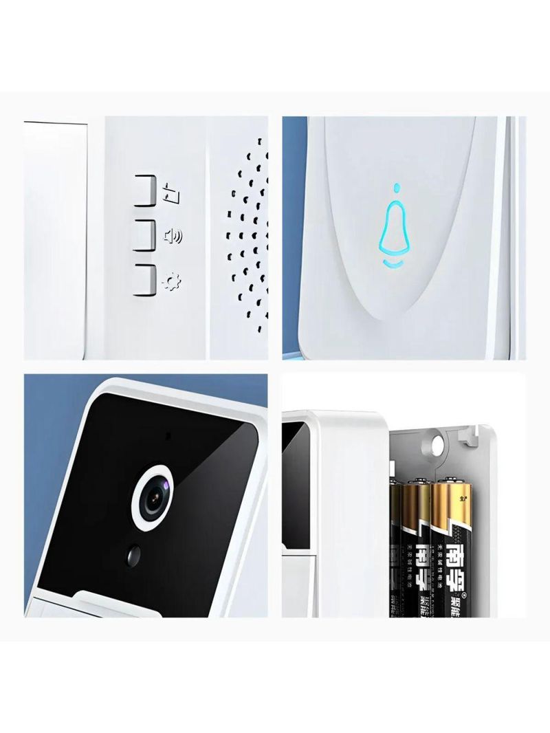 Campainha com Câmera Wi-Fi Sem Fio Inteligente – Interfone com Áudio