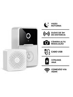 Campainha com Câmera Wi-Fi Sem Fio Inteligente – Interfone com Áudio