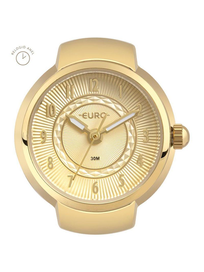 Relogio Anel Euro Feminino Unique Dourado - Eu2035yuv-4di Eu2035yuv-4di