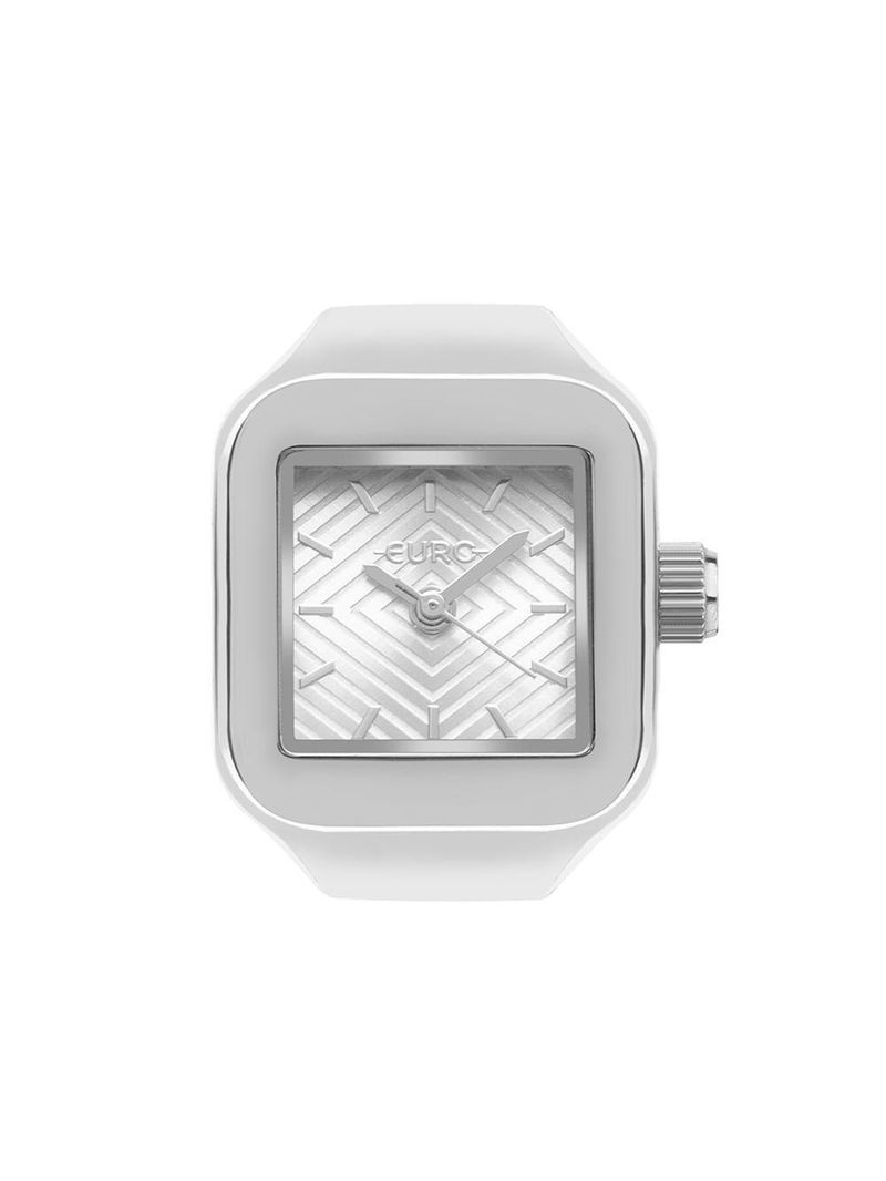 Relógio Anel Euro Feminino Unique Prata - Eu2035ywx-4ki Eu2035ywx-4ki