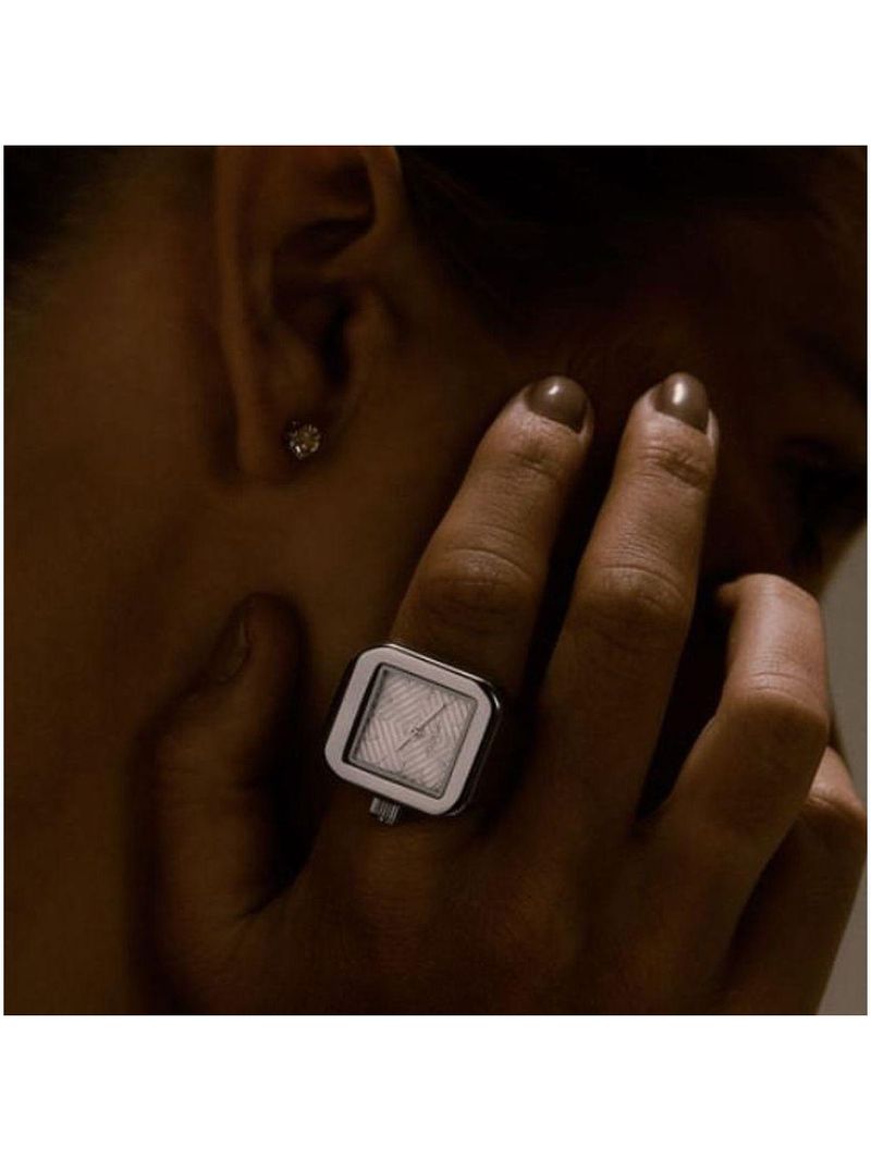 Relógio Anel Euro Feminino Unique Prata - Eu2035ywx-4ki Eu2035ywx-4ki