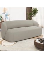 Sofá 2 Lugares Orgânico Para Sala De Estar Living 170cm Heidy F04 Linho Bege - Lyam Decor