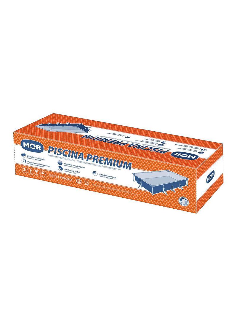 Piscina retangular 6200 litros estruturada premium MOR
