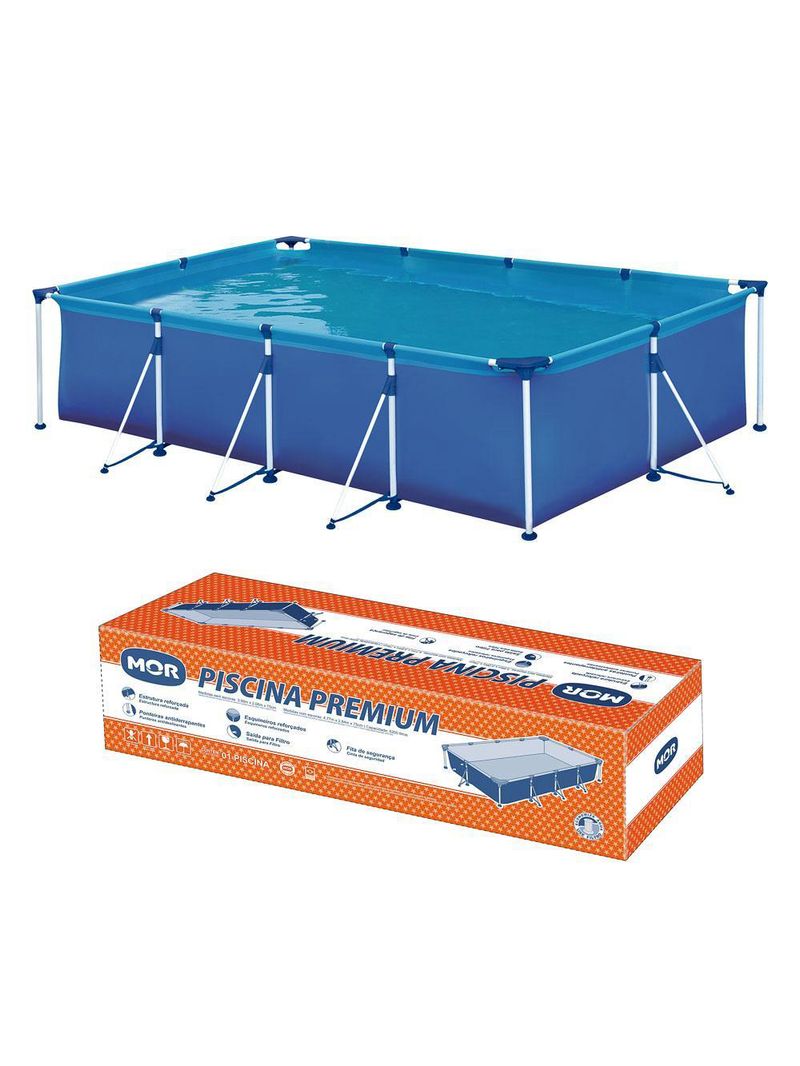 Piscina retangular 6200 litros estruturada premium MOR