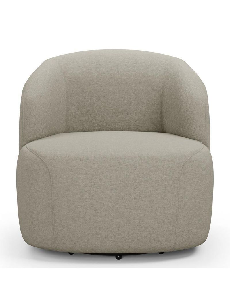 Sofá 2 Lugares 170cm Com Poltrona Giratória Orgânica Heidy F04 Linho Bege - Lyam Decor