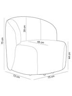 Sofá 2 Lugares 170cm Com Poltrona Giratória Orgânica Heidy F04 Linho Bege - Lyam Decor