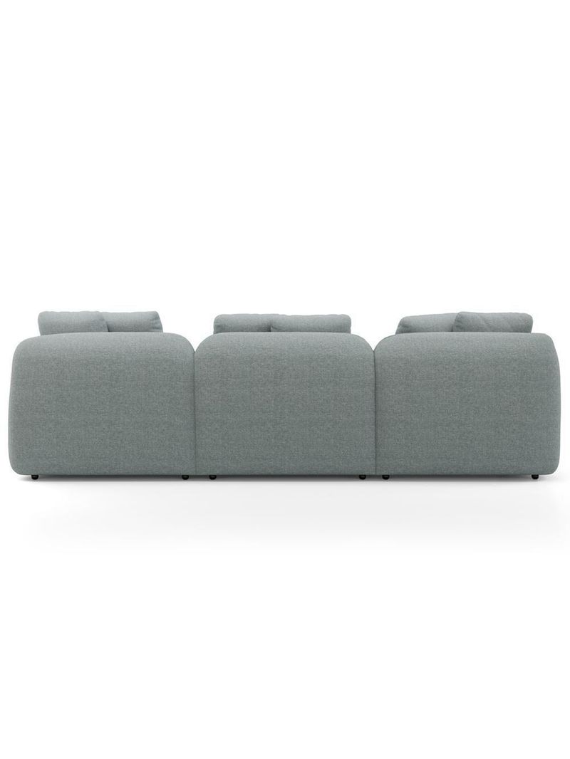 Sofá 3 Lugares Para Sala De Estar Living 234cm Arlo F04 Linho Cinza - Lyam Decor