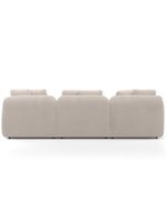 Sofá 4 Lugares Com Chaise Direito Sala Living 294cm Arlo F04 Bouclê Bege - Lyam Decor