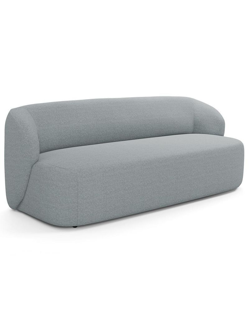 Sofá 2 Lugares Orgânico Para Sala De Estar Living 170cm Heidy F04 Linho Cinza - Lyam Decor